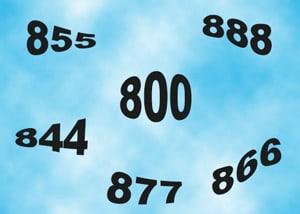 How many 800 numbers are available