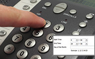 Time of day routing picture. Shows that it's easy to change where calls forward by time of day.