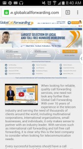 GlobalCallForwarding Mobile Site